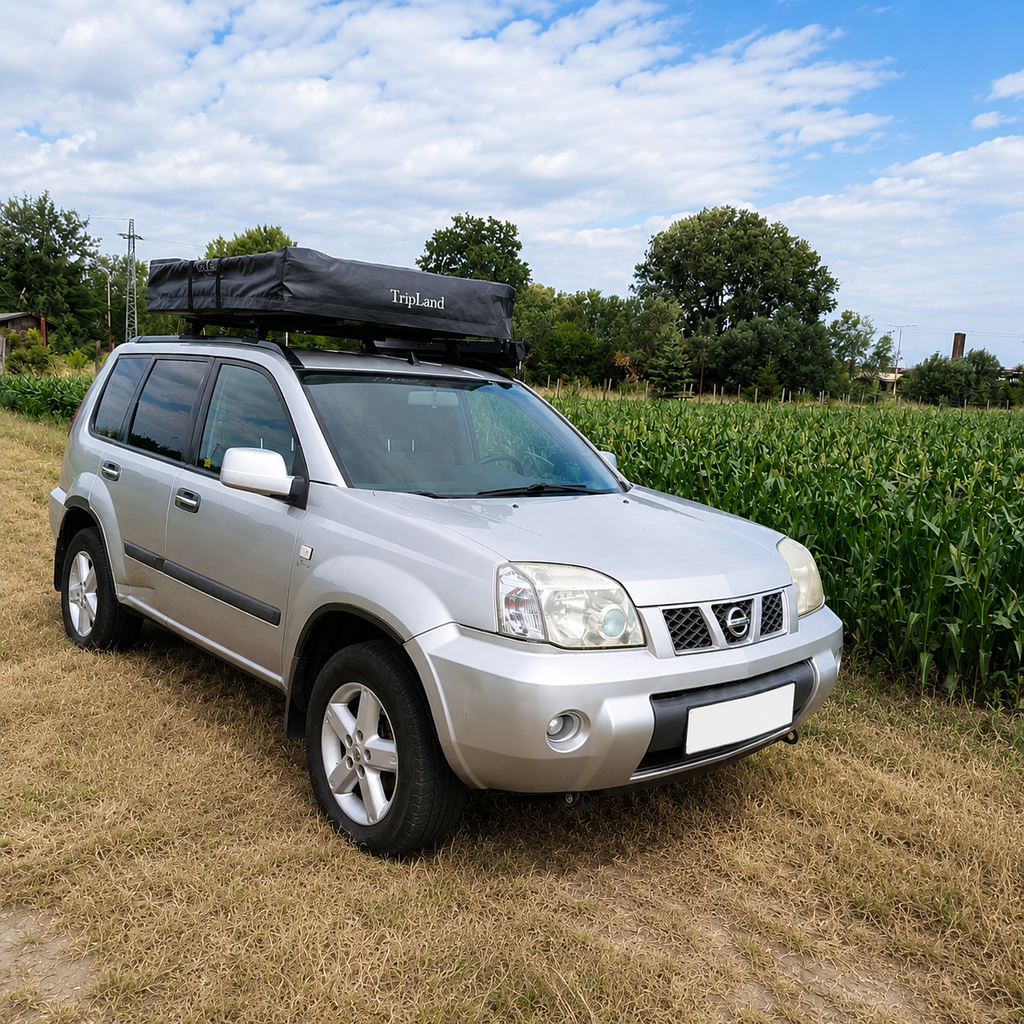 Nissan 4x4 for rent Slovakia with TripLand roof tent hire